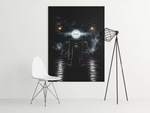 Zwarte Motorfiets Canvas Schilderij 75x100 cm