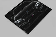 Zwarte BMW Canvas Schilderij 100x75 cm