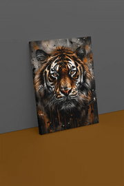 Street Art Tijger Canvas Schilderij 75x100 cm
