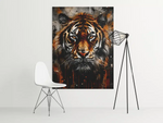 Street Art Tijger Canvas Schilderij 75x100 cm