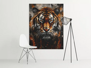 Street Art Tijger Canvas Schilderij 75x100 cm