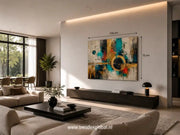 Abstracte Kunst Canvas Schilderij 100x75 cm