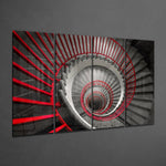 Spiral Stairs 4 Pieces Mega Glass Wall Art (150x92 cm)