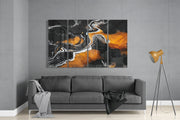 Marble Lava 4 Pieces Mega Glass Wall Art (150x92 cm)