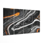 Marble Lava 4 Pieces Mega Glass Wall Art (150x92 cm)