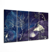 Marble 4 Pieces Mega Glass Wall Art (150x92 cm)