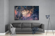 Marble 4 Pieces Mega Glass Wall Art (150x92 cm)