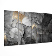 Marble 4 Pieces Mega Glass Wall Art (150x92 cm)