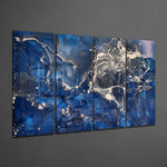 Marble 4 Pieces Mega Glass Wall Art (150x92 cm)