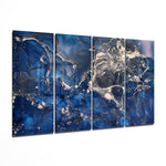 Marble 4 Pieces Mega Glass Wall Art (150x92 cm)