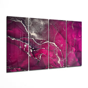 Marble 4 Pieces Mega Glass Wall Art (150x92 cm)