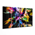 Feel the Music 4 Pieces Mega Glass Wall Art (150x92 cm)