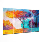 Tree of Life 4 Pieces Mega Glass Wall Art (150x92 cm)