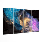 Collision 4 Pieces Mega Glass Wall Art (150x92 cm)