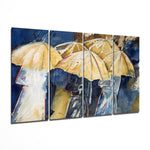 Umbrellas 4 Pieces Mega Glass Wall Art (150x92 cm)