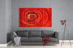 Red Vortex 4 Pieces Mega Glass Wall Art (150x92 cm)