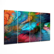 Colorful Touches 4 Pieces Mega Glass Wall Art (150x92 cm)