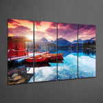 Sunset 4 Pieces Mega Glass Wall Art (150x92 cm)