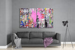 Street Stencil Art Glass Wall Art