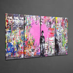Street Stencil Art Glass Wall Art