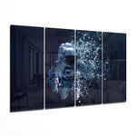 Astronaut  4 Pieces Mega Glass Wall Art (150x92 cm)
