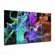 Mixing the Colors 4 Pieces Mega Glass Wall Art (150x92 cm)