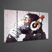 Feel the Music 4 Pieces Mega Glass Wall Art (150x92 cm)
