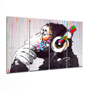 Feel the Music 4 Pieces Mega Glass Wall Art (150x92 cm)