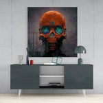Orange Head Glass Wall Art  || Designer Collection | Insigne Art Design