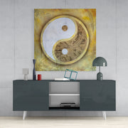 Yin Yang – Vierkant Glasschilderij