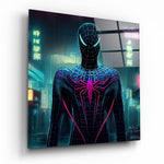 Vierkant Glasschilderij Spider Glasschilderij | Designer collectie