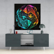 Yin en Yang – Vierkant Glasschilderij