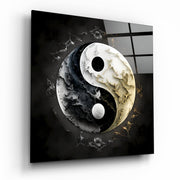 Vierkant Glasschilderij – Yin en Yang
