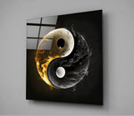 Yin en Yang – Modern Vierkant Glasschilderij