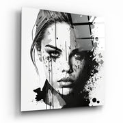 Vrouw – Vierkant Glasschilderij