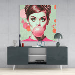 Pop Art Elegant Classic Starlet Glass Wall Art || Designers Collection