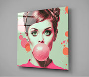 Pop Art Elegant Classic Starlet Glass Wall Art || Designers Collection