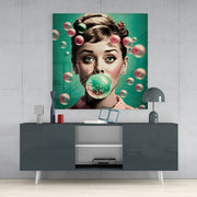 Pop Art Elegant Classic Starlet Glass Wall Art || Designers Collection