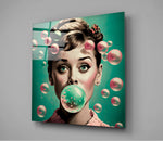 Pop Art Elegant Classic Starlet Glass Wall Art || Designers Collection