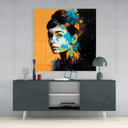 Pop Art Elegant Classic Starlet Glass Wall Art || Designers Collection