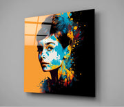 Pop Art Elegant Classic Starlet Glass Wall Art || Designers Collection