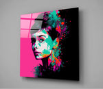 Pop Art Elegant Classic Starlet Glass Wall Art || Designers Collection