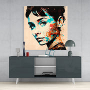 Pop Art Elegant Classic Starlet Glass Wall Art || Designers Collection