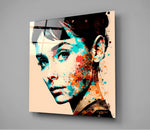 Pop Art Elegant Classic Starlet Glass Wall Art || Designers Collection