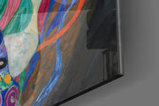 De Maagd van Gustav Klimt – Vierkant Glasschilderij