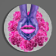 Roze kleurmix – Rond Glasschilderij