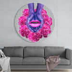 Roze kleurmix – Rond Glasschilderij
