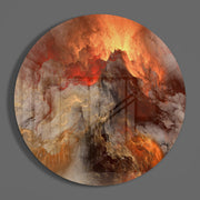 Lava – Rond Glasschilderij