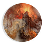 Lava – Rond Glasschilderij