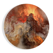 Lava – Rond Glasschilderij